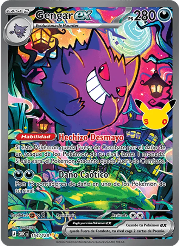 Gengar ex · Celebración 30.º Aniversario 154/128