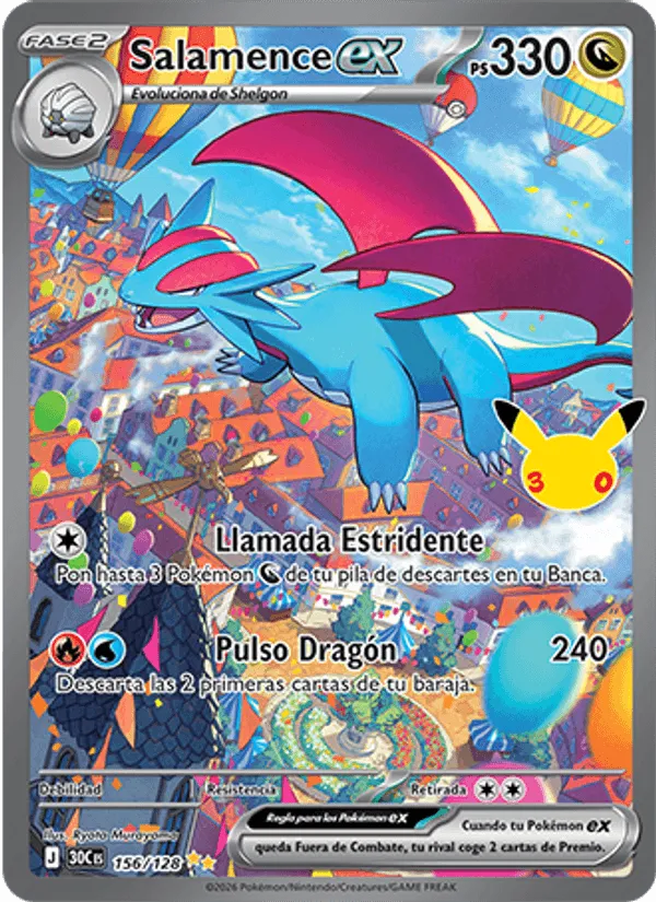 Salamence ex · Celebración 30.º Aniversario 156/128