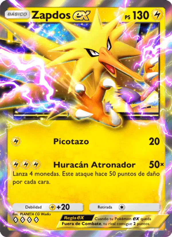 Zapdos ex · Genes Formidables 104/226