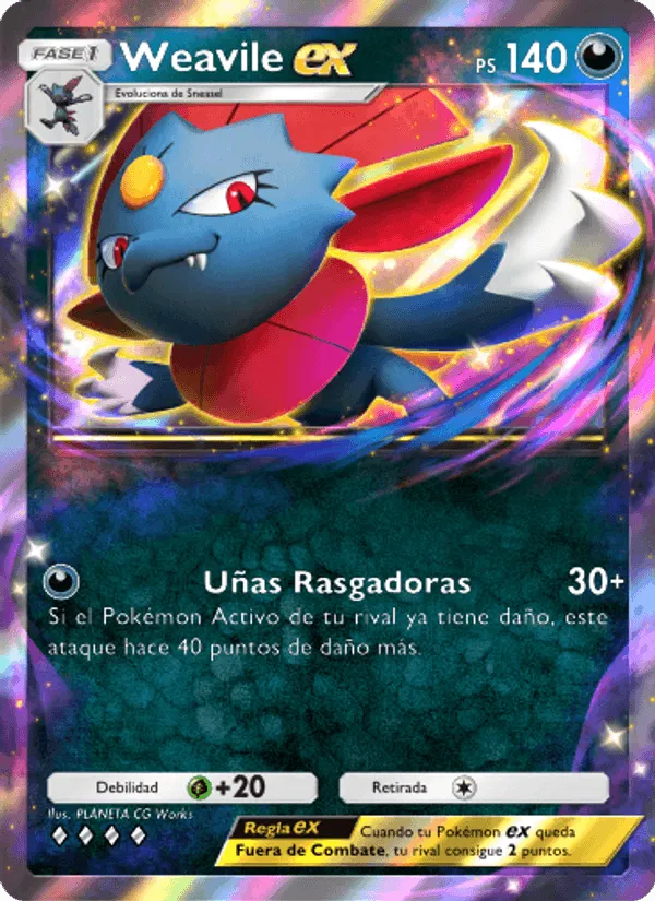 Weavile ex · Pugna Espaciotemporal 099/140
