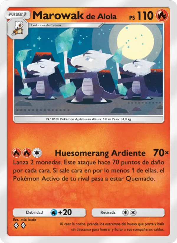 Marowak de Alola · Guardianes Celestiales 027/155