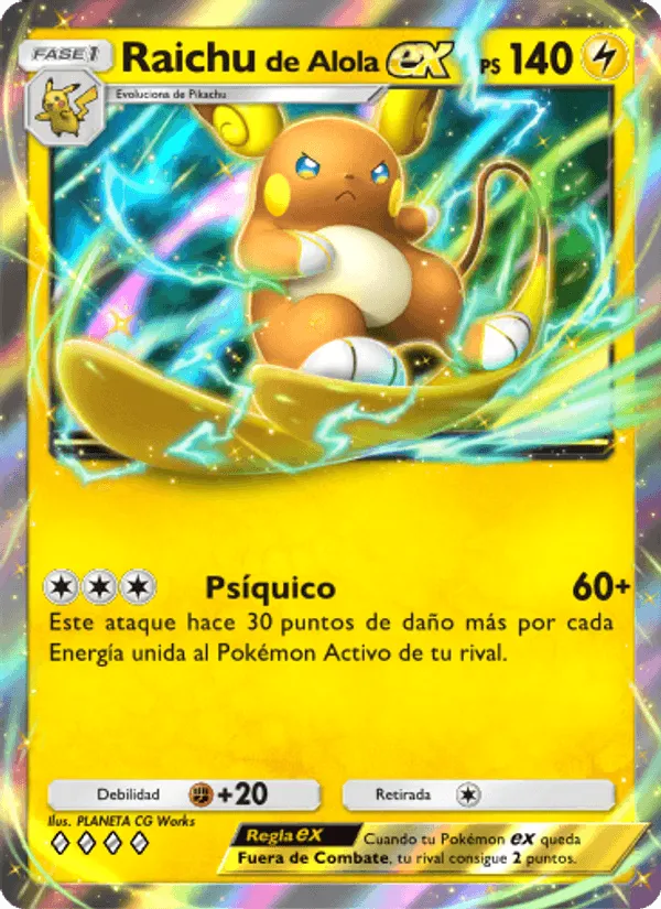 Raichu de Alola ex · Guardianes Celestiales 058/155