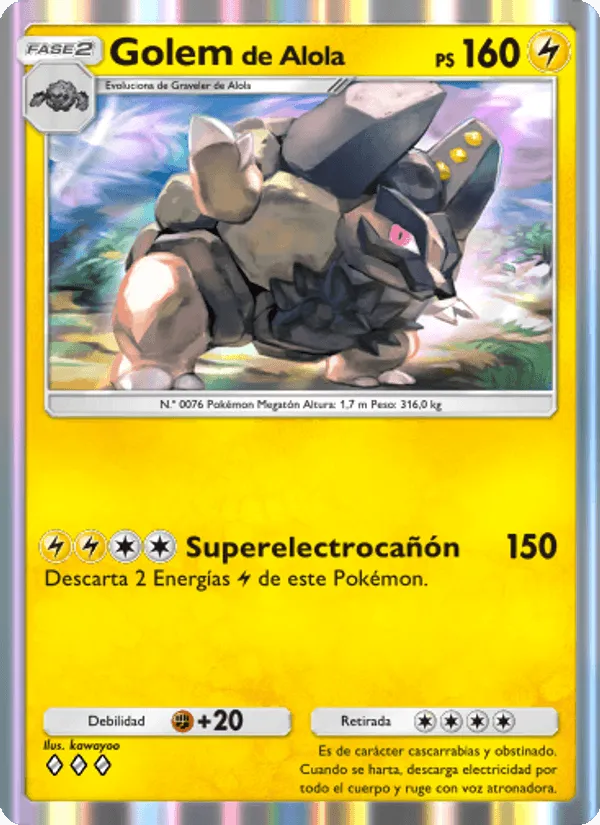 Golem de Alola · Guardianes Celestiales 061/155