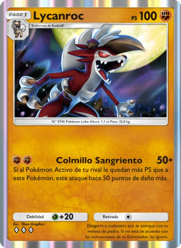Lycanroc · Guardianes Celestiales 101/155
