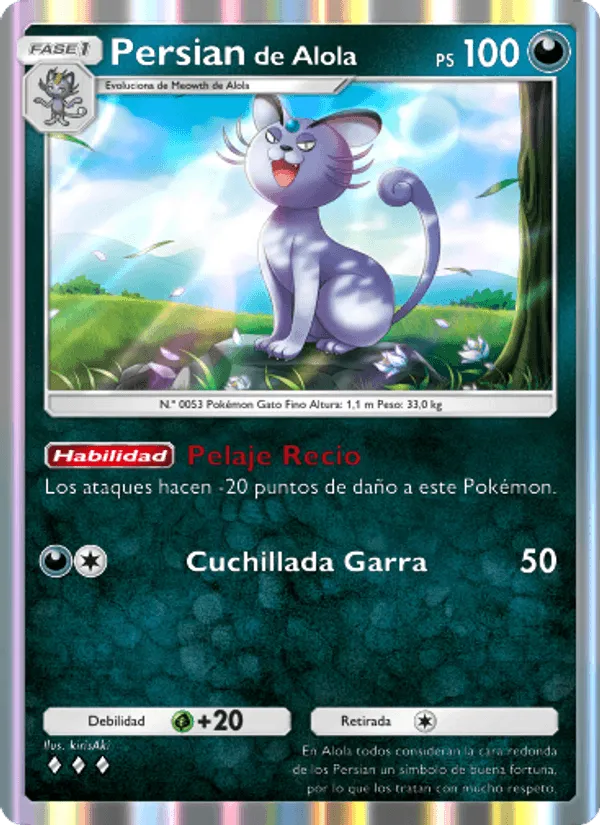 Persian de Alola · Guardianes Celestiales 109/155