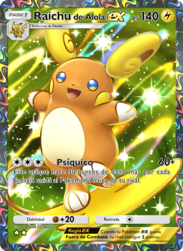 Raichu de Alola ex · Guardianes Celestiales 185/155