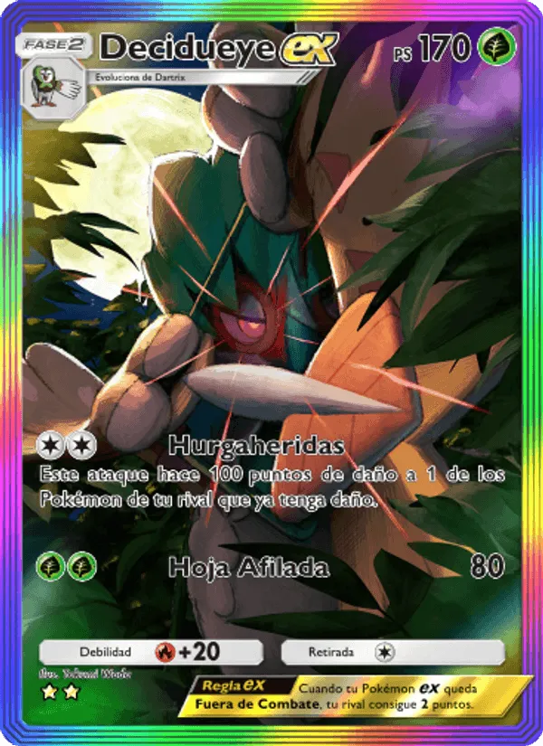 Decidueye ex · Guardianes Celestiales 198/155