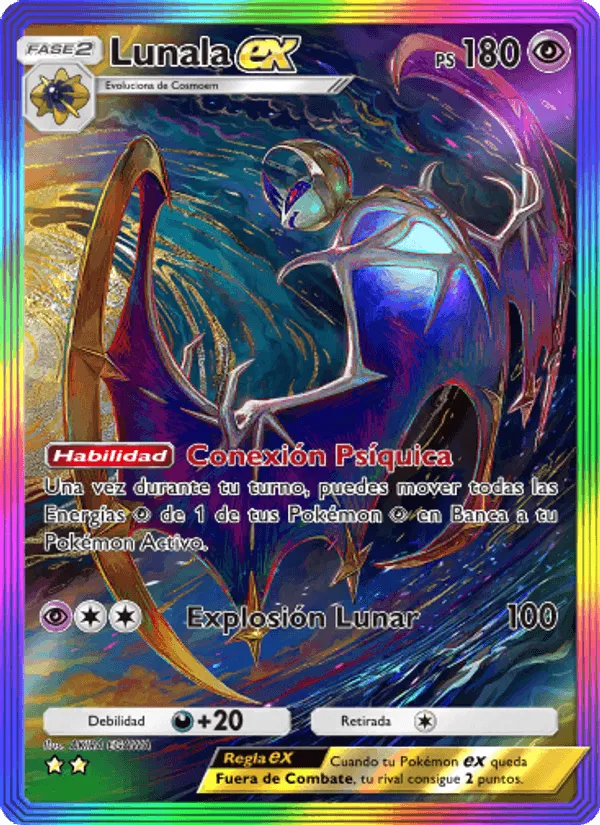Lunala ex · Guardianes Celestiales 204/155