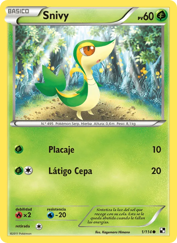 Snivy · Negro y Blanco 1/114
