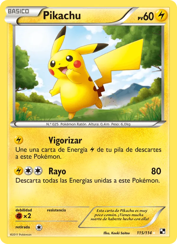 Pikachu · Negro y Blanco 115/114
