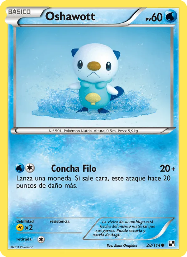 Oshawott · Negro y Blanco 28/114