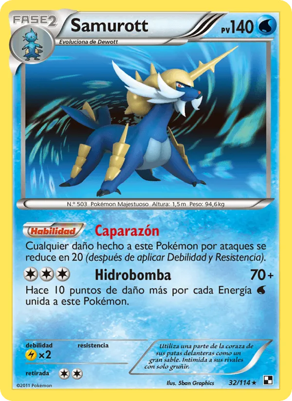 Samurott · Negro y Blanco 32/114