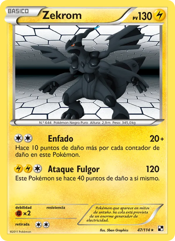 Zekrom · Negro y Blanco 47/114