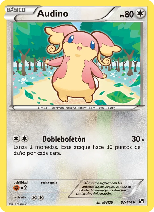 Audino · Negro y Blanco 87/114