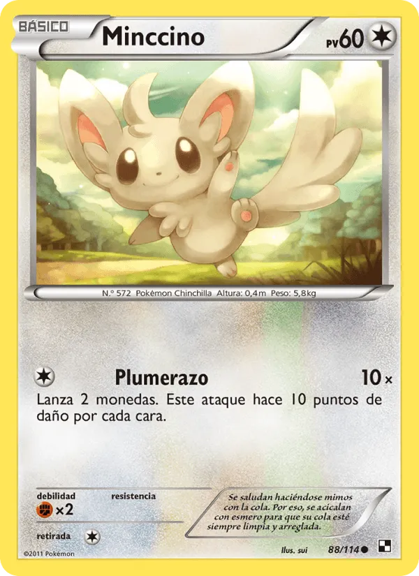 Minccino · Negro y Blanco 88/114
