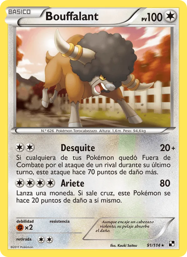 Bouffalant · Negro y Blanco 91/114
