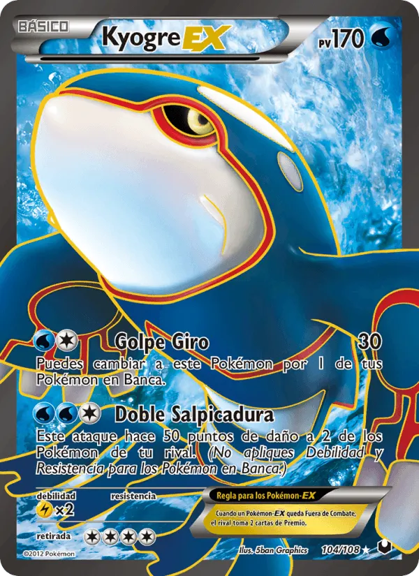 Kyogre-EX · Oscuros Exploradores 104/108
