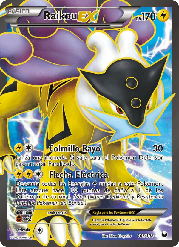 Raikou-EX · Oscuros Exploradores 105/108