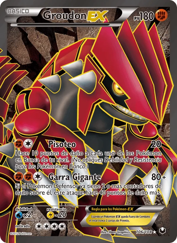 Groudon-EX · Oscuros Exploradores 106/108