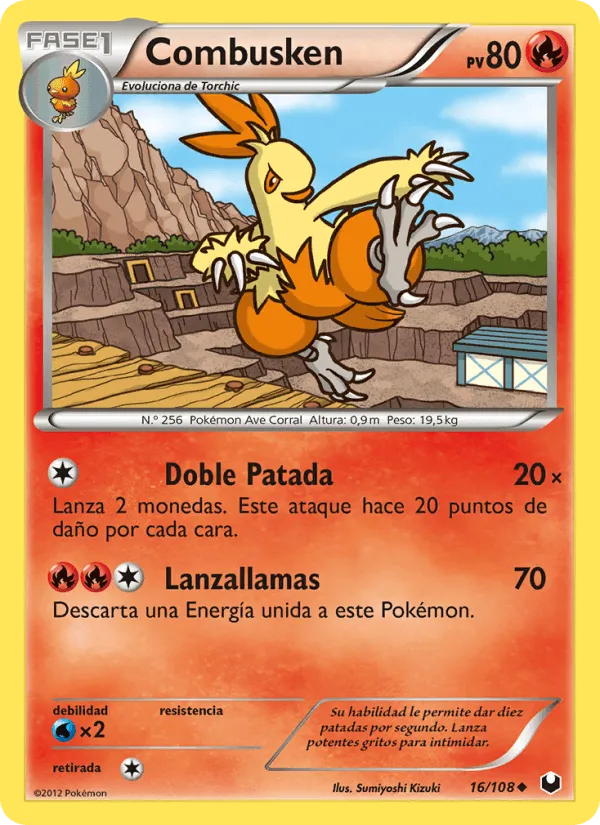 Combusken · Oscuros Exploradores 16/108