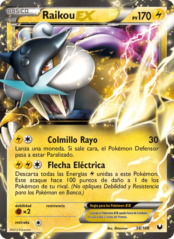 Raikou-EX · Oscuros Exploradores 38/108