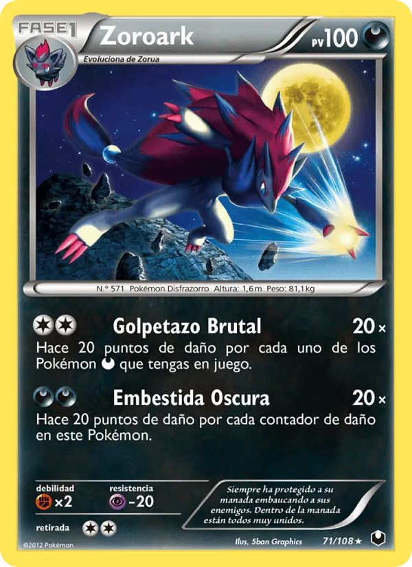 Zoroark · Oscuros Exploradores 71/108