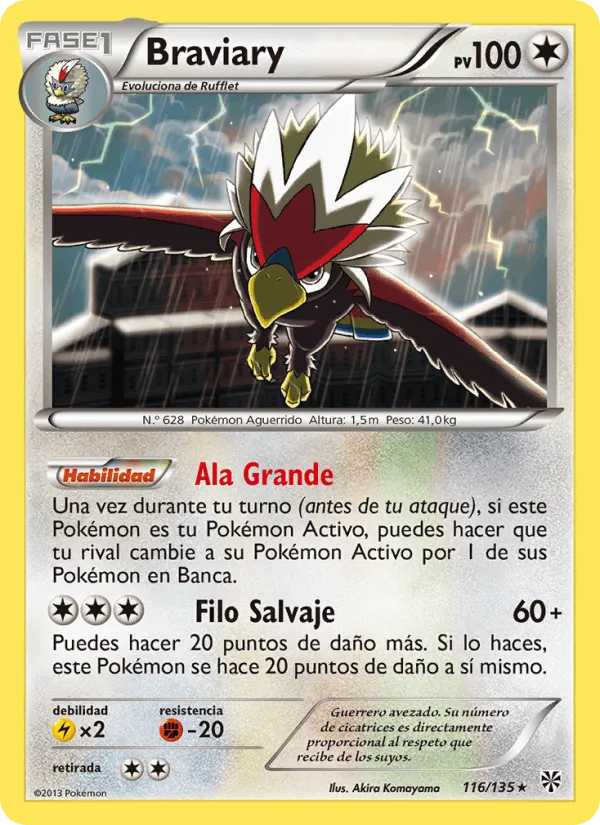 Braviary · Tormenta Plasma 116/135