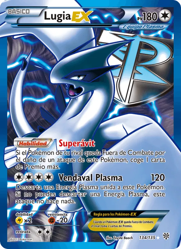 Lugia-EX · Tormenta Plasma 134/135