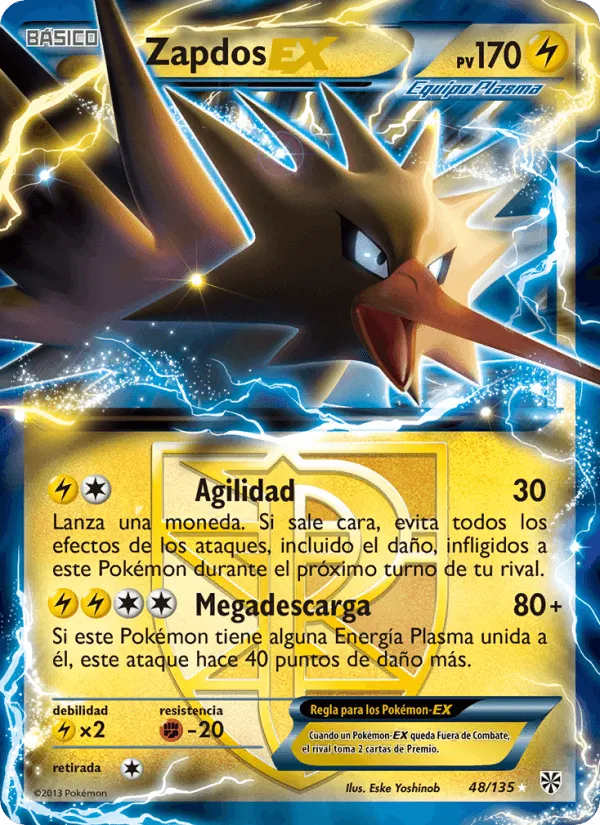 Zapdos-EX · Tormenta Plasma 48/135