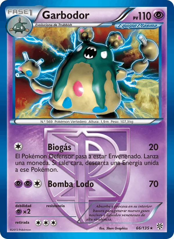 Garbodor · Tormenta Plasma 66/135