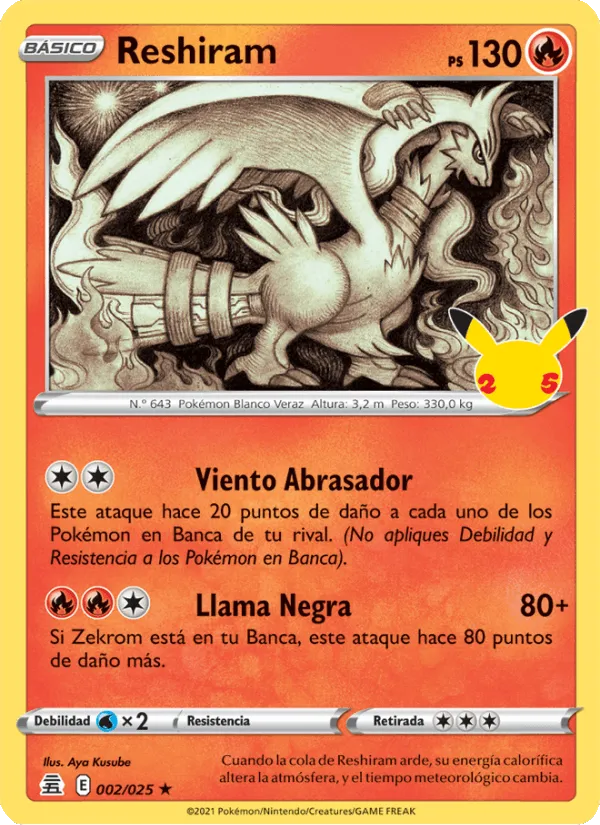 Reshiram · Celebraciones 2/25