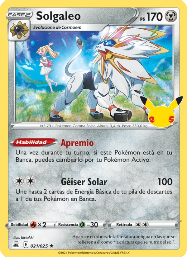 Solgaleo · Celebraciones 21/25