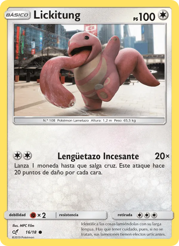 Lickitung · Detective Pikachu 16/18