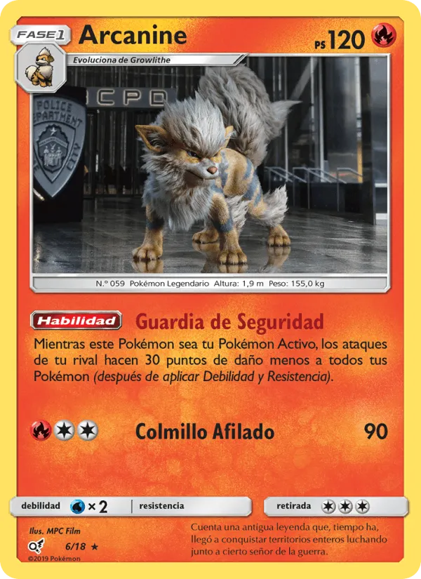 Arcanine · Detective Pikachu 6/18