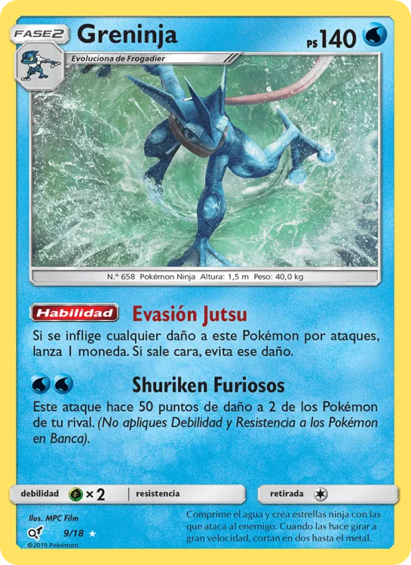 Greninja · Detective Pikachu 9/18