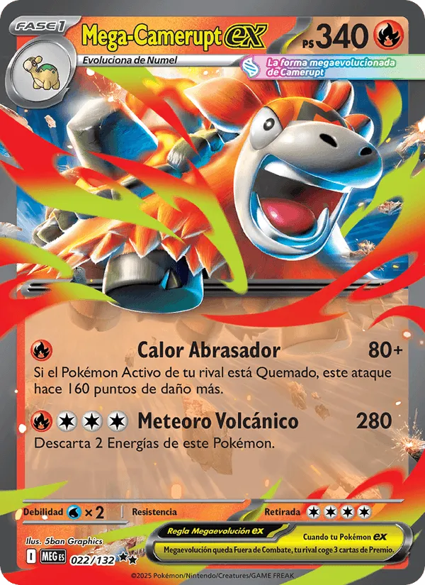 Mega-Camerupt ex · Megaevolución 022/132