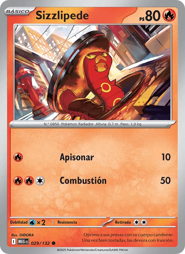 Sizzlipede · Megaevolución 029/132