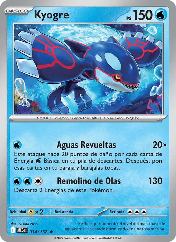 Kyogre · Megaevolución 034/132