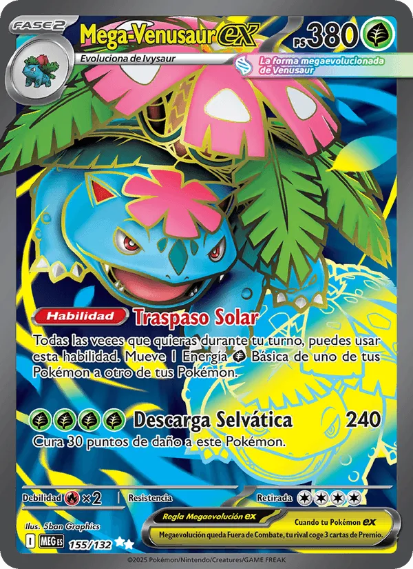 Mega Venusaur ex · Megaevolución 155/132