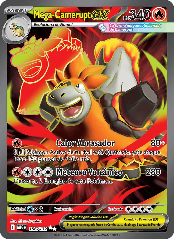 Mega-Camerupt ex · Megaevolución 156/132