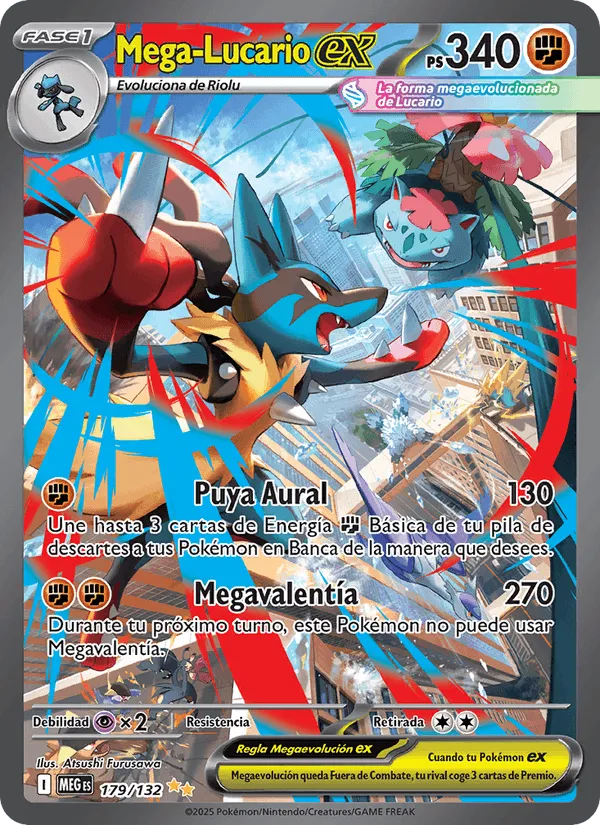 Mega-Lucario ex · Megaevolución 179/132