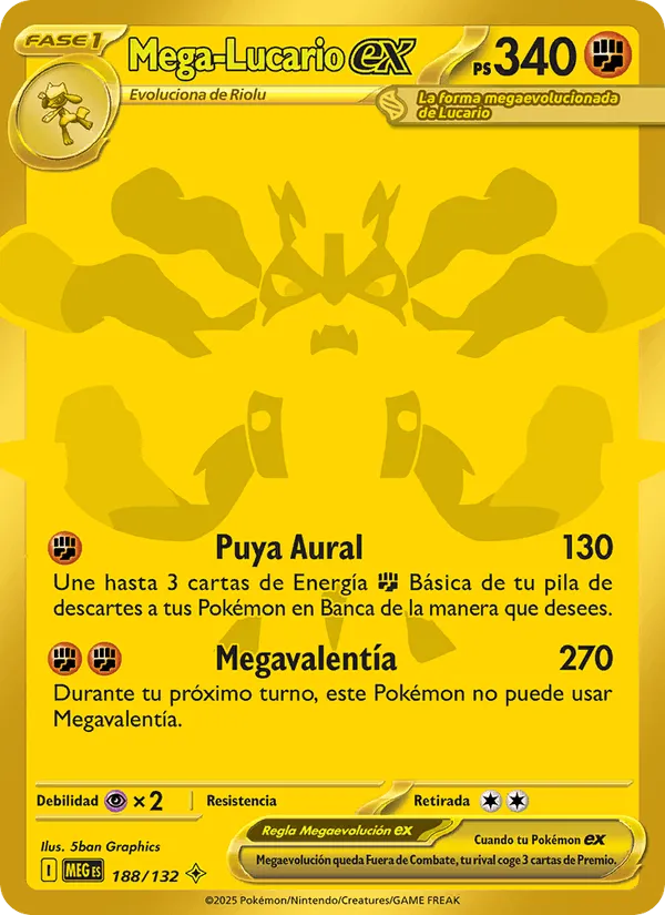 Mega-Lucario ex · Megaevolución 188/132