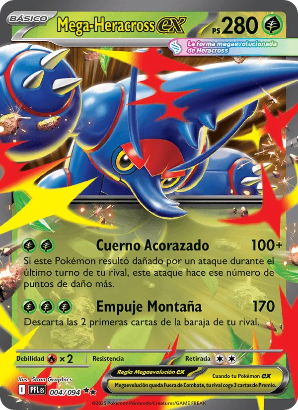 Mega-Heracross ex · Fuegos Fantasmales 004/94