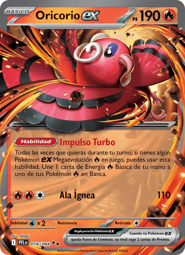 Oricorio ex · Fuegos Fantasmales 018/94