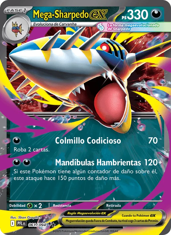 Mega-Sharpedo ex · Fuegos Fantasmales 061/94