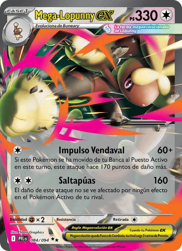 Mega-Lopunny ex · Fuegos Fantasmales 084/94