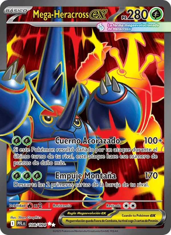 Mega-Heracross ex · Fuegos Fantasmales 108/94