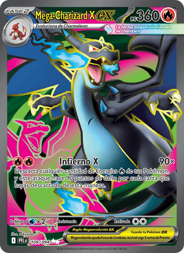 Mega-Charizard X ex · Fuegos Fantasmales 109/94