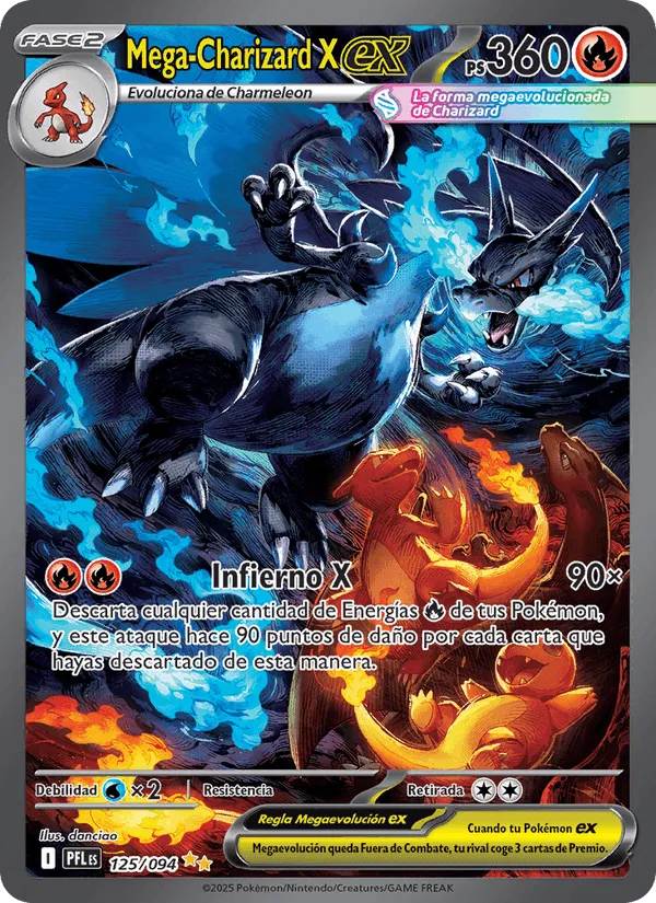 Mega-Charizard X ex · Fuegos Fantasmales 125/94