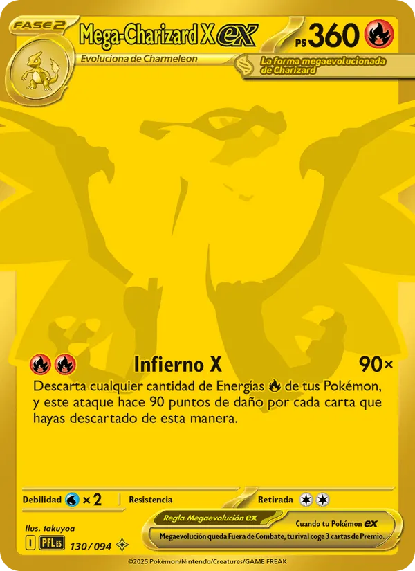 Mega-Charizard X ex · Fuegos Fantasmales 130/94